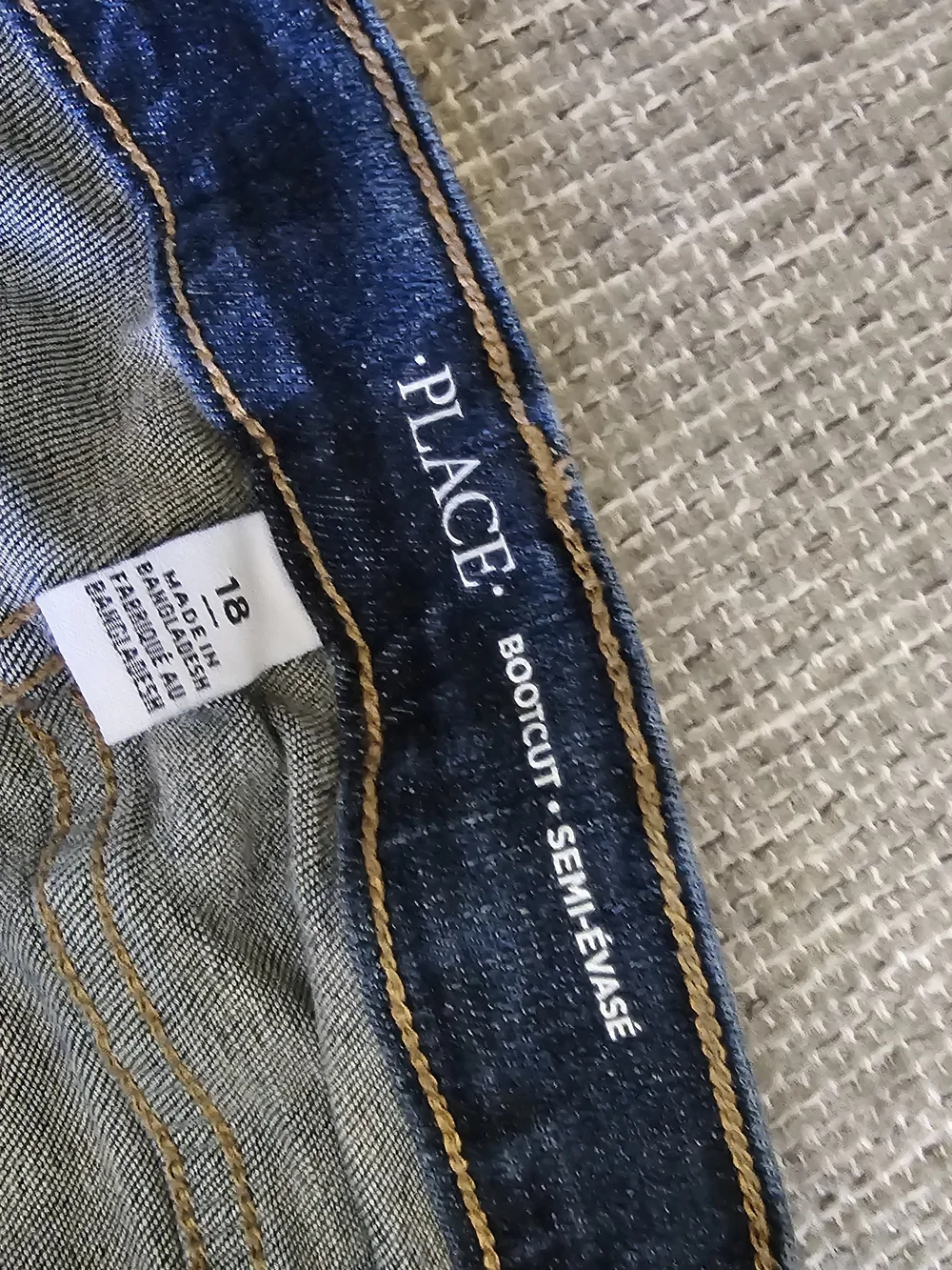 Childrens Place Kids Dark Blue Straight-Leg Jeans